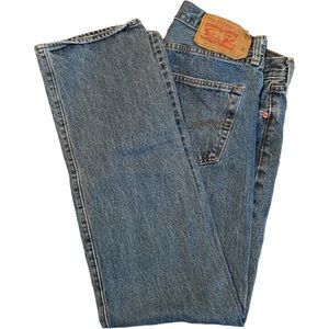 LEVI’s 501 Button Fly Jeans Medium Wash 33 32